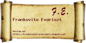 Frankovits Evariszt névjegykártya